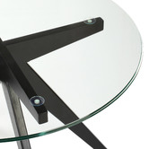 Temple &amp; Webster 100cm Anders Round Glass-Top Dining Table