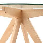 Temple &amp; Webster 100cm Anders Round Glass-Top Dining Table