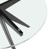 Temple &amp; Webster 120cm Black Anders Round Glass-Top Dining Table