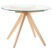 Temple &amp; Webster 100cm Anders Round Glass-Top Dining Table