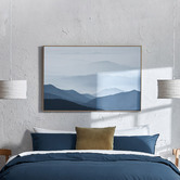 Temple &amp; Webster Bluescape Mountains Framed Canvas Wall Art