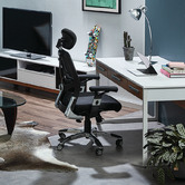 Temple &amp; Webster Howe Deluxe Ergonomic Home Office Chair with Headrest
