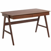 Temple &amp; Webster Walnut Torsby Office Writing Desk