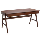 Temple &amp; Webster Walnut Torsby Office Writing Desk