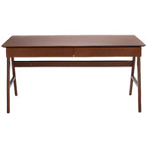 Temple &amp; Webster Walnut Torsby Office Writing Desk