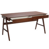 Temple &amp; Webster Walnut Torsby Office Writing Desk