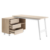 Temple &amp; Webster Dwight Corner Desk &amp; Elite Ergonomic Office Chair Set