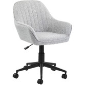 Temple & Webster Grey Kinsey Fabric Office Chair