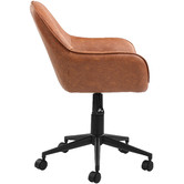 Temple &amp; Webster Tan Kinsey Faux Leather Office Chair