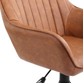 Temple &amp; Webster Tan Kinsey Faux Leather Office Chair