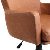 Temple &amp; Webster Tan Creed Faux Leather Office Chair