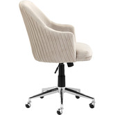 Temple &amp; Webster Cream Palmer Velvet Office Chair