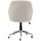 Temple &amp; Webster Cream Palmer Velvet Office Chair