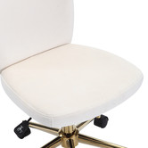 Temple &amp; Webster White Nellie Velvet Office Chair