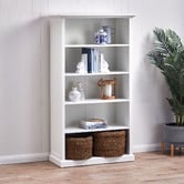 Temple &amp; Webster White Hamptons Large Closed Bookshelf