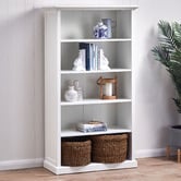 Temple &amp; Webster White Hamptons Large Closed Bookshelf