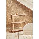 Temple &amp; Webster Natural Banjo 3 Tier Wooden Bookcase Console