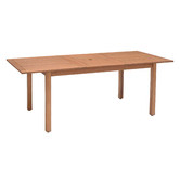 Temple &amp; Webster Lanai Eucalyptus Wood Outdoor Extendable Dining Table