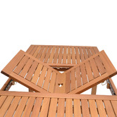 Temple &amp; Webster Lanai Eucalyptus Wood Outdoor Extendable Dining Table