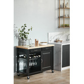 Temple &amp; Webster Chelsea Wooden Kitchen Island Trolley