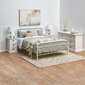 Temple &amp; Webster White Hamptons 6 Drawer Chest