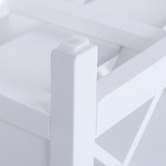 Temple &amp; Webster White &amp; Natural Zoe Pine Wood Wine Rack