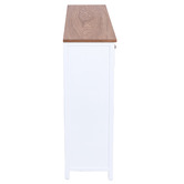 Temple &amp; Webster White &amp; Natural Zoe Pine Wood Wine Rack