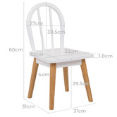 Temple &amp; Webster Kids&#039; White &amp; Natural Isla Chairs