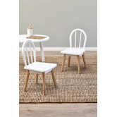 Temple &amp; Webster Kids&#039; White &amp; Natural Isla Chairs