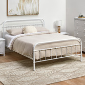 Temple &amp; Webster White Bailey Metal Bed Frame
