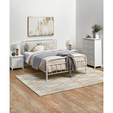 Temple &amp; Webster White Bailey Metal Bed Frame