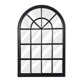 Temple &amp; Webster Black Hamptons Arched Wooden Mirror