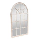Temple &amp; Webster Hamptons Whitewashed Arched Wooden Mirror