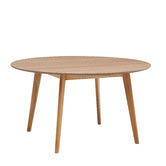 Temple &amp; Webster Natural Larsen Round Wooden Dining Table