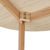 Temple &amp; Webster Natural Larsen Round Wooden Dining Table