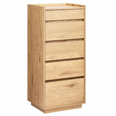 Temple &amp; Webster Natural Rhet 5 Drawer Tallboy