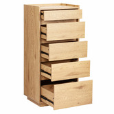 Temple &amp; Webster Natural Rhet 5 Drawer Tallboy