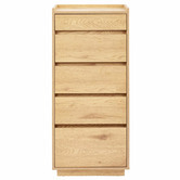 Temple &amp; Webster Natural Rhet 5 Drawer Tallboy