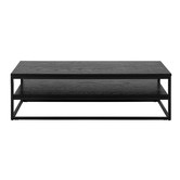 Temple &amp; Webster Black Boras 120cm Coffee Table with Shelf