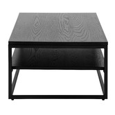 Temple &amp; Webster Black Boras 120cm Coffee Table with Shelf