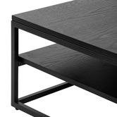 Temple &amp; Webster Black Boras 120cm Coffee Table with Shelf