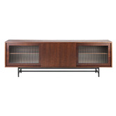 Temple &amp; Webster Walnut Stained Gannon Retro Sideboard