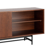 Temple &amp; Webster 210cm Walnut Stained Gannon Retro Sideboard