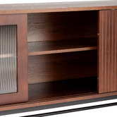 Temple &amp; Webster 210cm Walnut Stained Gannon Retro Sideboard