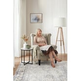 Temple &amp; Webster 40cm White Serena Round Italian Carrara Marble Side Table