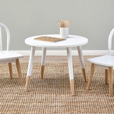 Temple &amp; Webster Kids&#039; White &amp; Natural Isla Table &amp; Chair Set