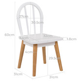 Temple &amp; Webster Kids&#039; White &amp; Natural Isla Table &amp; Chair Set