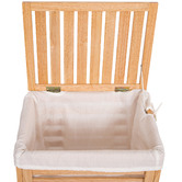 Temple &amp; Webster Grayson Rubberwood Laundry Hamper