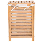 Temple &amp; Webster Grayson Rubberwood Laundry Hamper