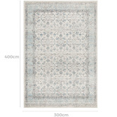 Temple &amp; Webster Blue &amp; Cream Evanna Vintage-Style Rug